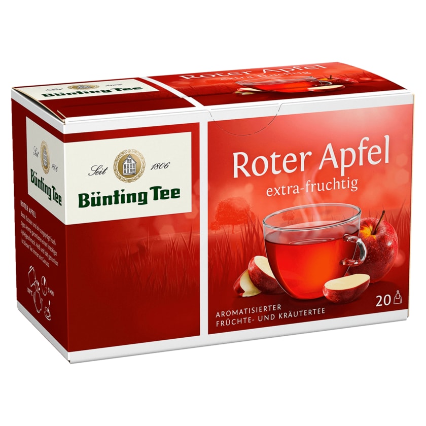 Bünting Tee Roter Apfel 50g, 20 Beutel
